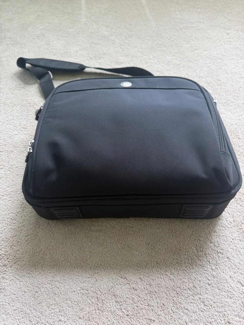 Dell Black Laptop Messenger Bag with Shoulder Strap